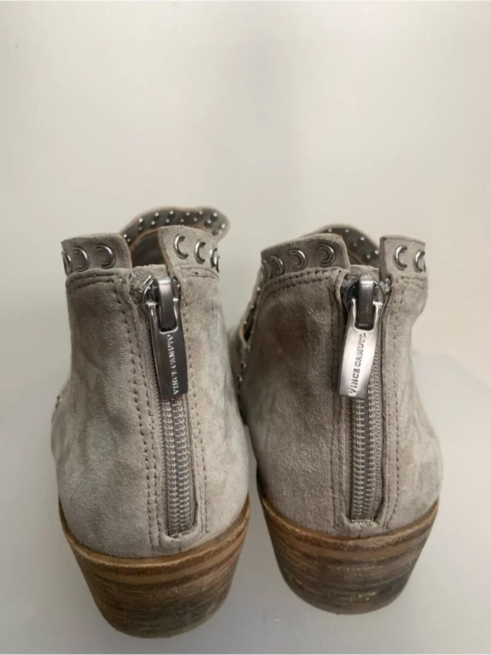 Vince Camuto Leather Suede Western Studded Boot 9.5